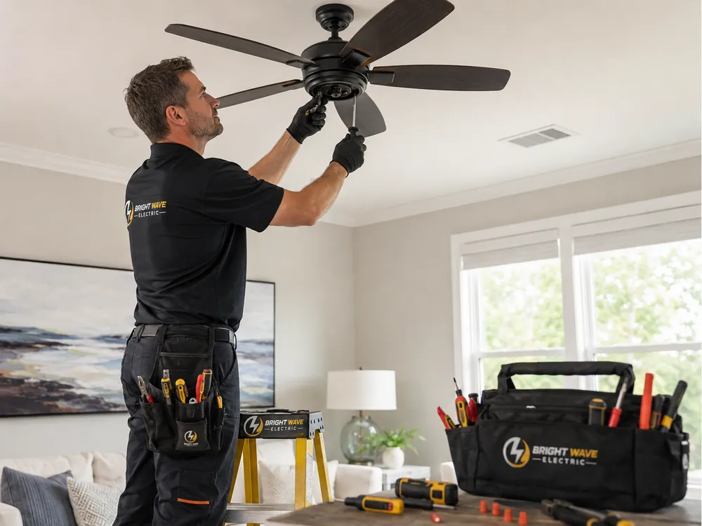 Ceiling and exhaust fan services by Bright Wave Electric in Henderson, NV