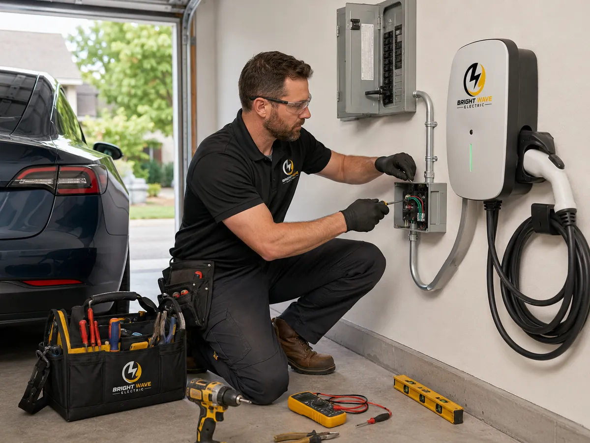 EV charger installation by Bright Wave Electric in Henderson, NV