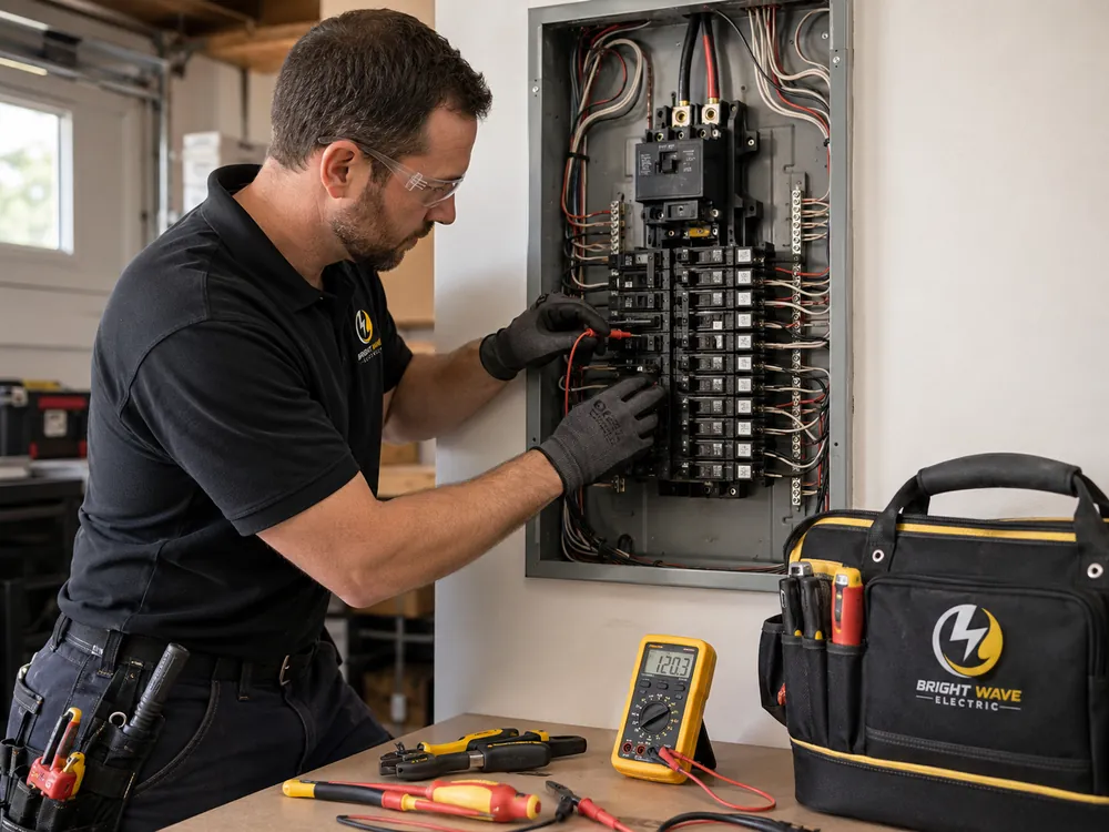 Electrical panel repair by Bright Wave Electric in Henderson, NV