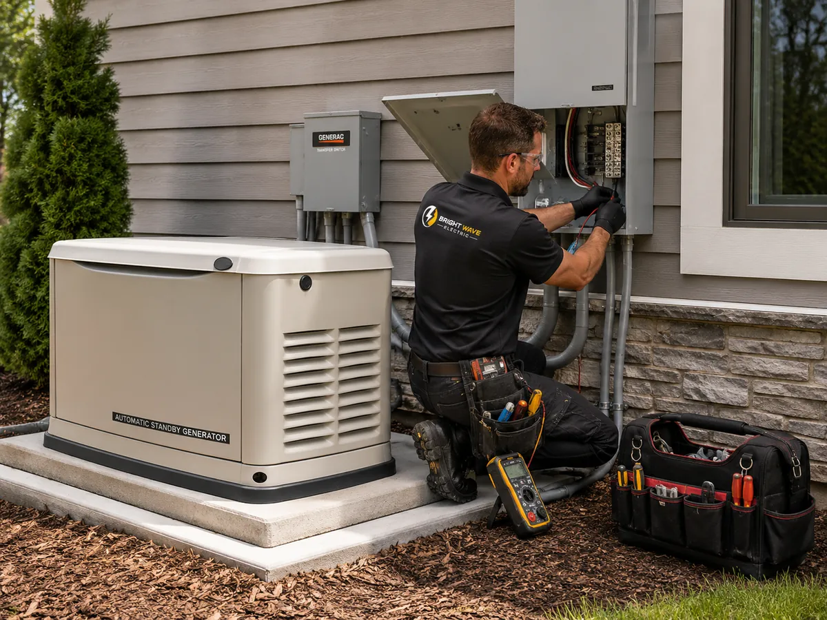 Whole-home generator installation by Bright Wave Electric in Henderson, NV